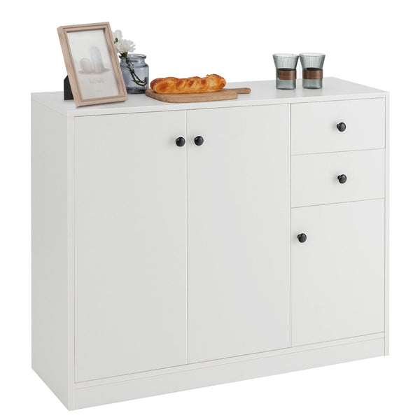 Modern Buffet Sideboard with 2 Pull-out Drawers and Adjustable Shelf for Kitchen