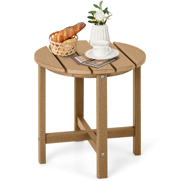 18 Inch Round Weather-Resistant Adirondack Side Table