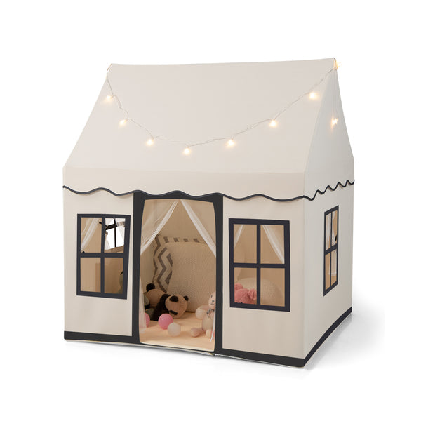 Toddler Large Playhouse with Star String Lights