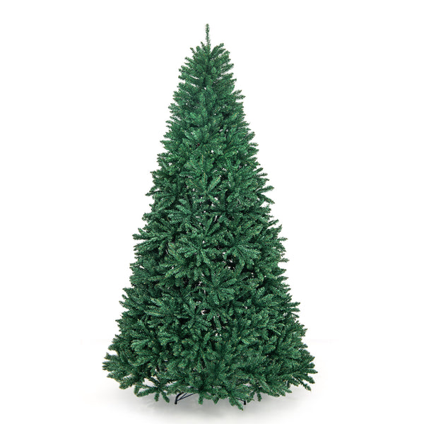 9 Feet Hinged Premium Artificial PVC Christmas Tree with Solid Metal Stand