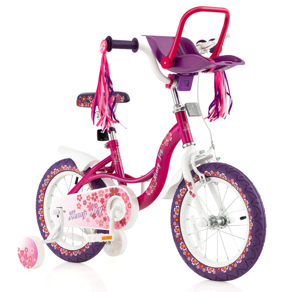 Kids Bike with Doll Seat and Removable Training Wheels