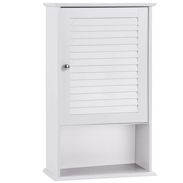 Bathroom Wall Mount Storage Cabinet Single Door with Height Adjustable Shelf