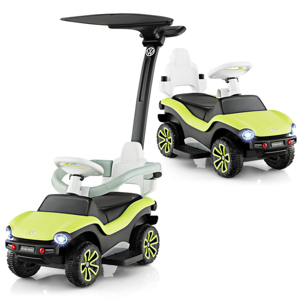 3-in-1 Licensed Volkswagen Ride on Push Car with 3-Position Adjustable Push Handl