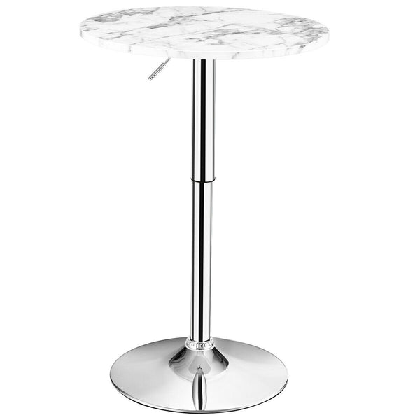 360 Degree Swivel Round Pub Table with Height Adjustable