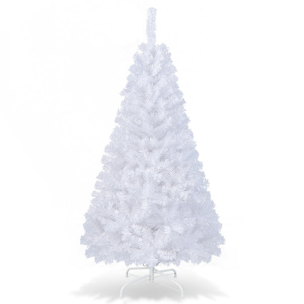 6 Feet White Christmas Tree with Solid Metal Legs