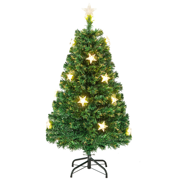 Prelit Fiber Optic Christmas Tree with Warm White Lights