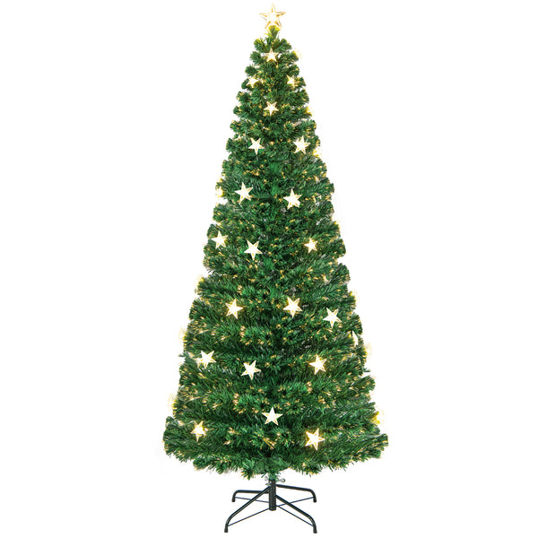 Prelit Fiber Optic Christmas Tree with Warm White Lights