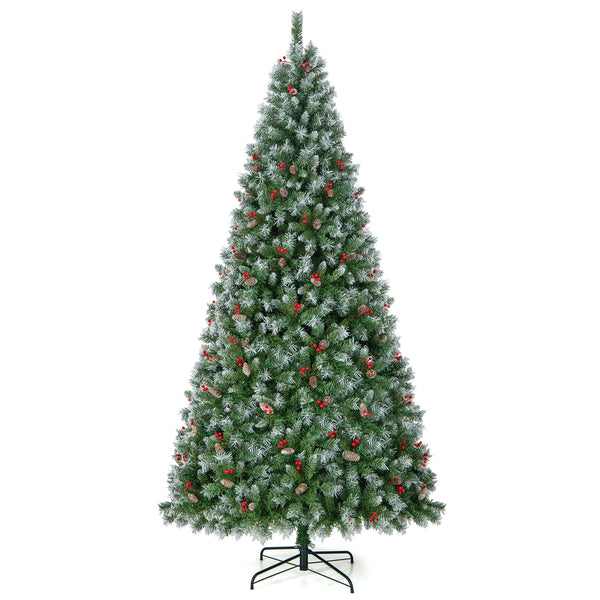 Hinged Christmas Tree with 450 PVC Branch Tips and 200 Warm White LED Lights