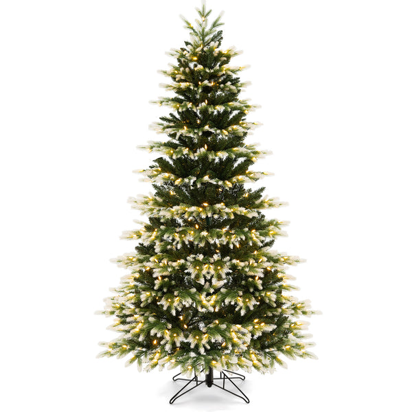 7 Feet Hinged Christmas Tree with 350/500 LED Lights Remote Control