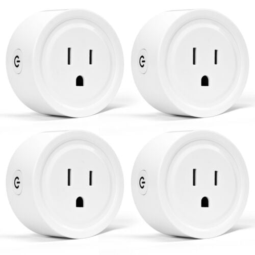 4 Pcs Smart Sockets Mini Wifi Smart Plug Outlet