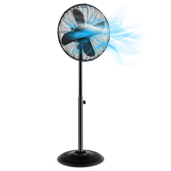 16 Inch Pedestal Standing Fan Oscillating Pedestal Fan with 3 Speeds and Adjustable Height