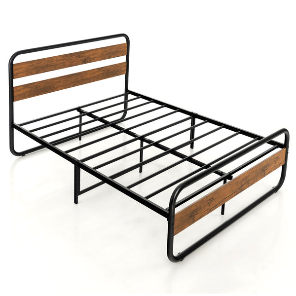 Arc Platform Bed with Headboard and Footboard