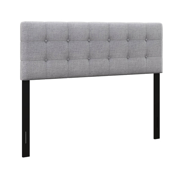 Linen Upholstered Headboard with Solid Rubber Wood Legs for Full and Queen Size Bed Frames