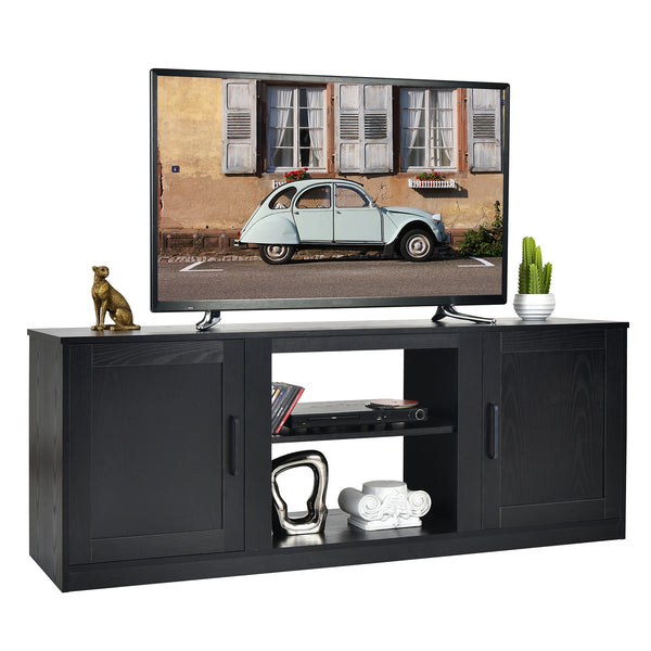 58 Inch TV Stand with 1500W Faux Fireplace for TVs up to 65 Inch