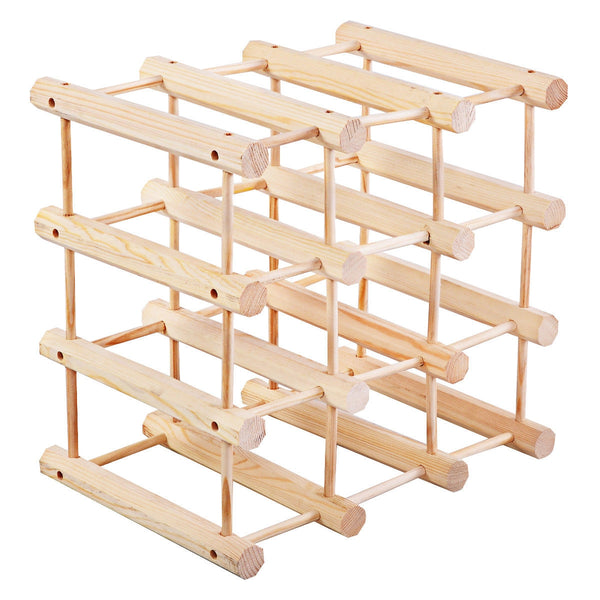 Wooden Bottle Rack Wine Holder for 12 Bottles