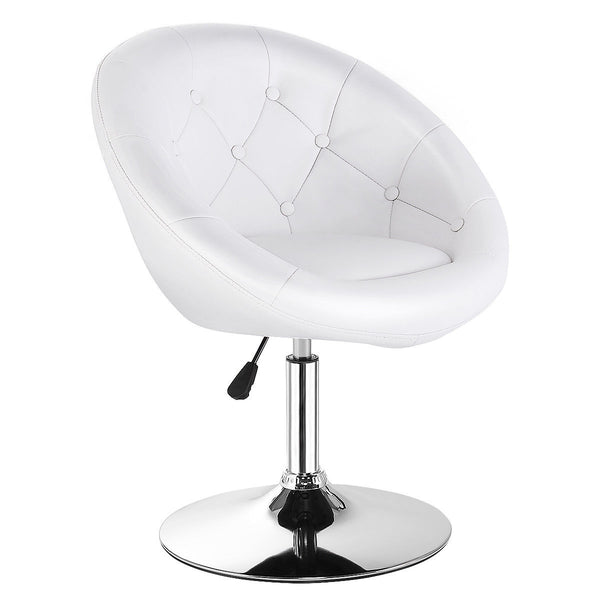 1 PC ModernAdjustable Swivel Round PU Leather Chair