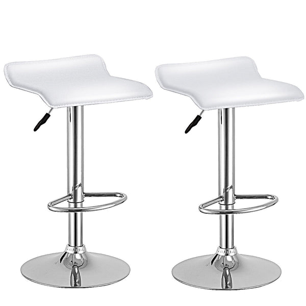 Set of 2 Swivel Bar Stools Backless Dining Chair