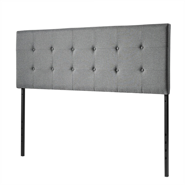 Adjustable Tufted Fabric Upholstered Headboard for Queen and Full Size Bed