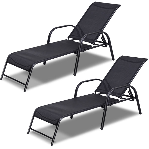 Set of 2 Patio Lounge Chairs