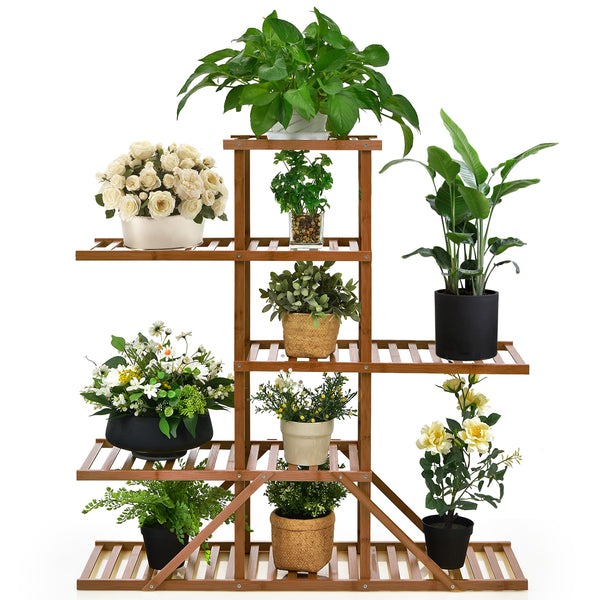 5-tier 10 Potted Bamboo Plant Stand