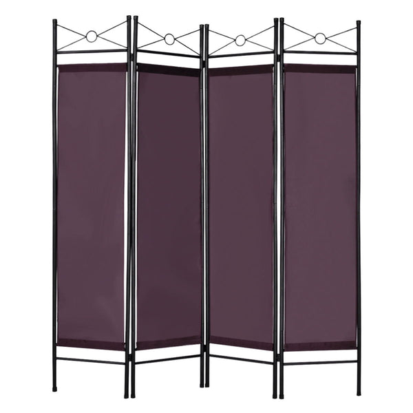 4 Panel Freestanding Metal Frame Private Folding Hinged Room Divider