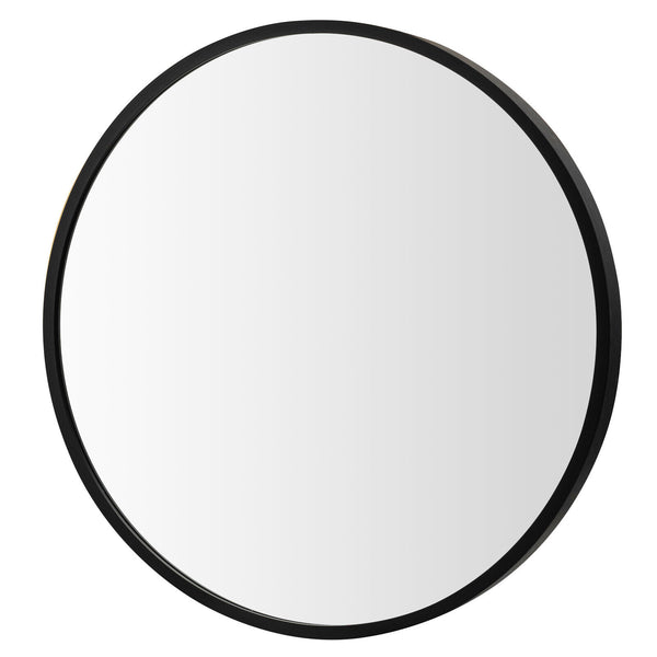 16-inch Round Wall Mirror with Aluminum Alloy Frame