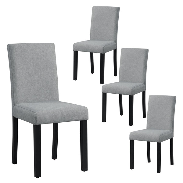 Dining Chair Set of 4 Upholstered Kitchen Dinette Chairs with Wood Frame