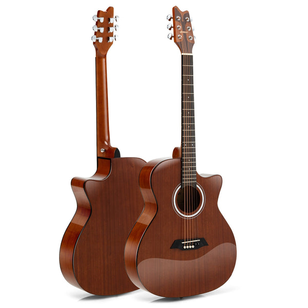 41 Inch Full Size Acoustic Guitar with Sapele Body Strap Picks