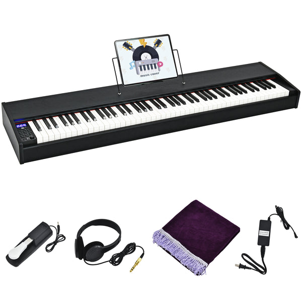 88-Key Full Size Digital Piano Weighted Keyboard with Sustain Pedal