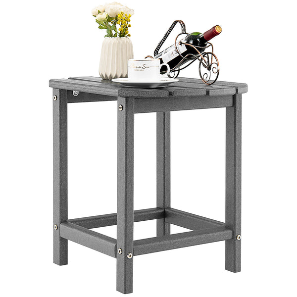 18 Inch Weather Resistant Side Table for Garden Yard Patio