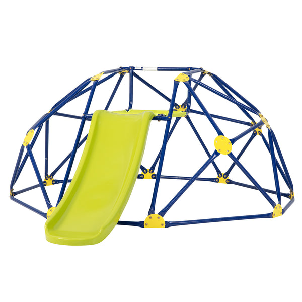 Kids Climbing Dome with Slide and Fabric Cushion for Garden Yard