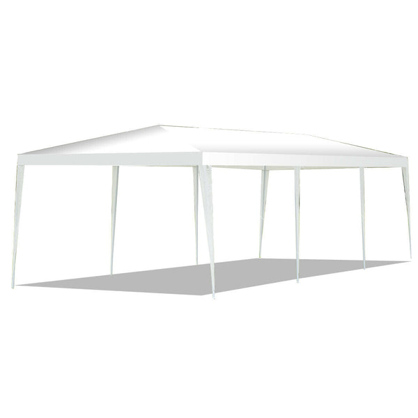 10 x 30 Feet Gazebo Canopy Tent with Connection Stakes and Wind Ropes