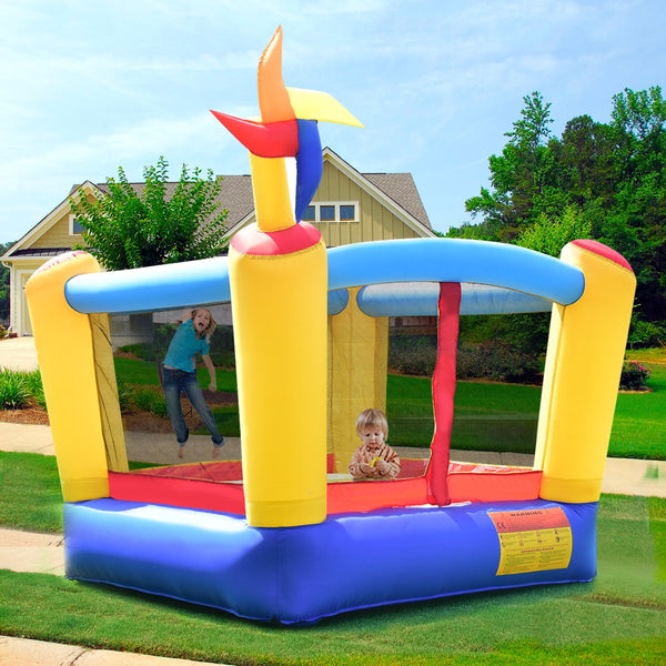 Castle Inflatable Moonwalk Bounce House with Rotating Windmill