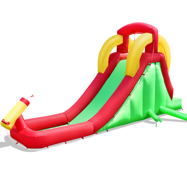 Inflatable Water Slide Bounce House with Climbing Wall and Jumper Without Blower