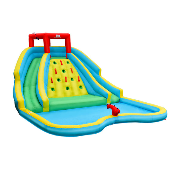 Inflatable Water Park Bounce House with Double Slide and Climbing Wall