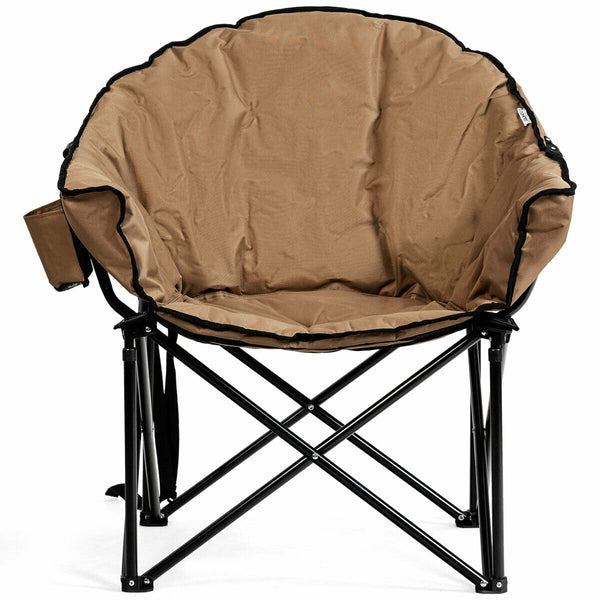 Folding Camping Moon Padded Chair with Carrying Bag