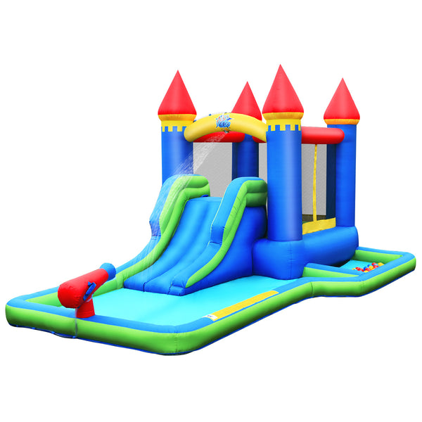 Inflatable Bounce House Castle Water Slide with Climbing Wall