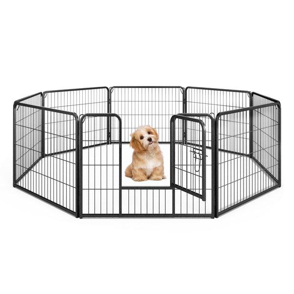 8 Panel 24/32/40 Inch Height Pet Fence Indoor Outdoor