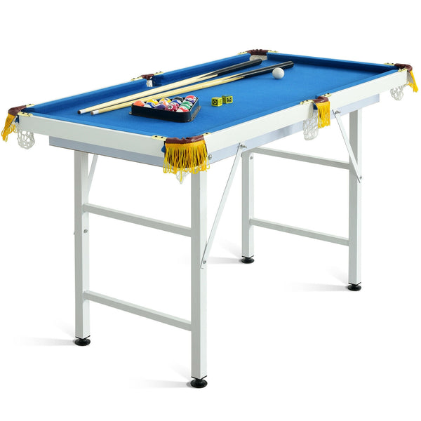 47 Inch Folding Billiard Table with Cues and Brush Chalk