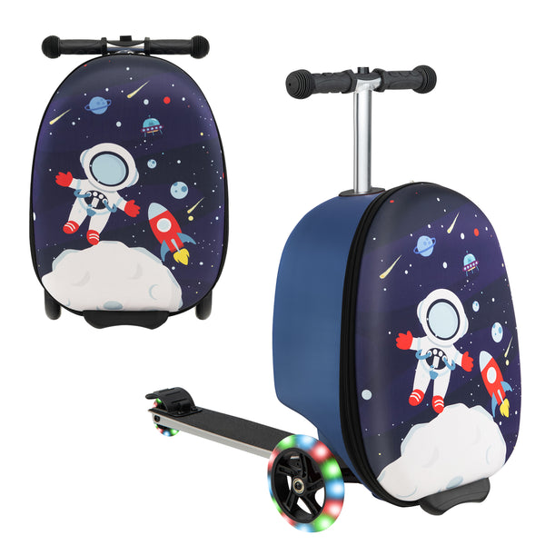 Hardshell Ride-on Suitcase Scooter with LED Flashing Wheels