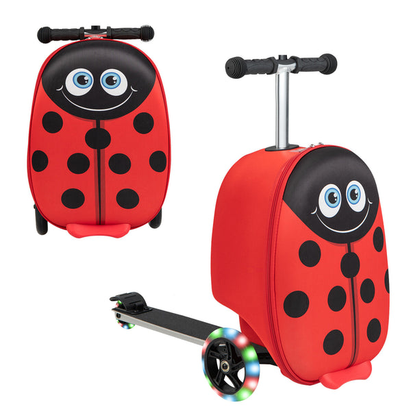 Hardshell Ride-on Suitcase Scooter with LED Flashing Wheels