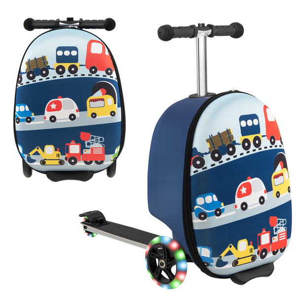 Hardshell Ride-on Suitcase Scooter with LED Flashing Wheels