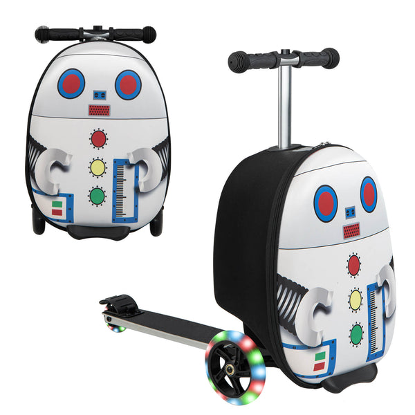 Hardshell Ride-on Suitcase Scooter with LED Flashing Wheels