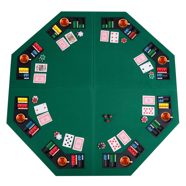 48 Inch 8 Players Octagon Fourfold Poker Table Top