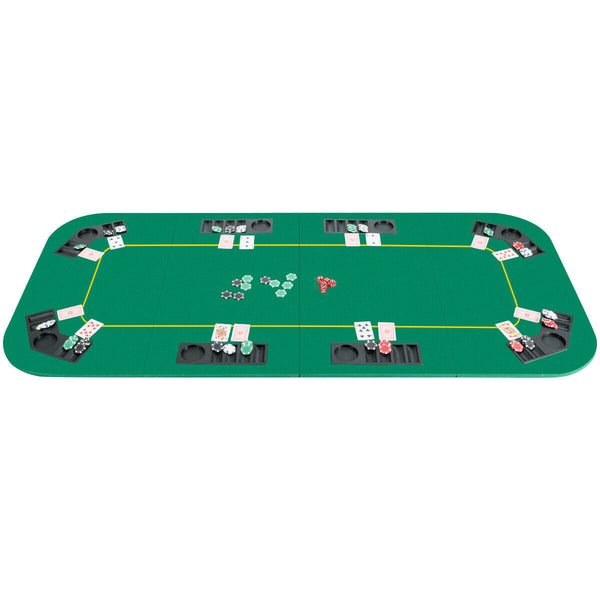 80-Inch x 36-Inch Folding 8 Player Deluxe Texas Poker Table Top with Bag