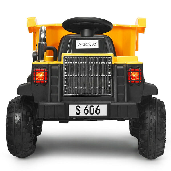 12V Battery Kids Ride On Dump Truck with Electric Bucket and Dump Bed