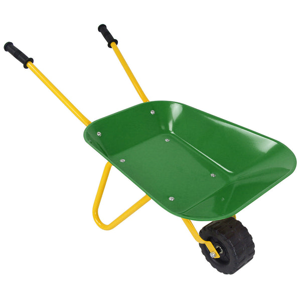 Outdoor Garden Backyard Play Toy Kids Metal Wheelbarrow