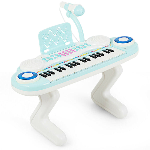 37-Key Z-Shaped Kids Toy Keyboard Piano with Microphone