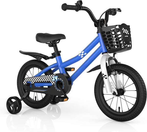 14 Inch Kids Bike with 2 Training Wheels for 3-5 Years Old