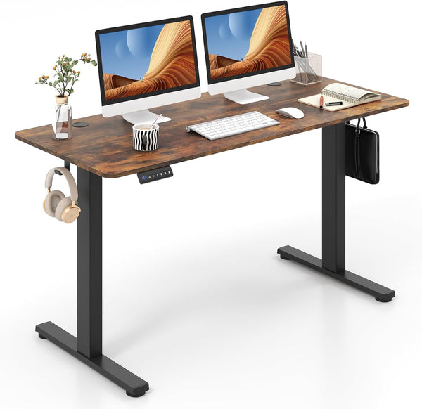 55 x 24 Inches Sit Stand Home Office Desk with 3 Memory Height Settings